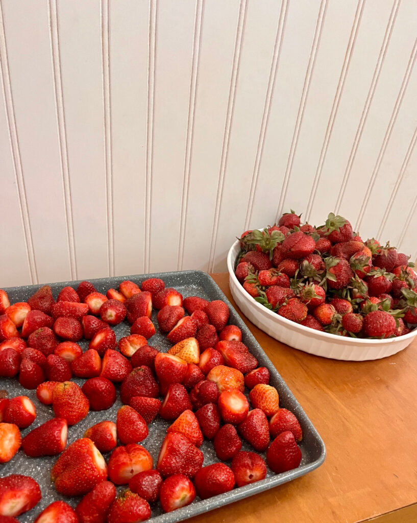 Strawberry Season Table with fresh strawberries